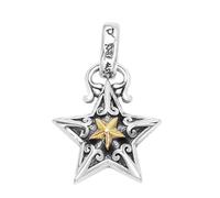 TYMONT Pendentif Pentagramme Tridimensionnel En Argent Sterling S925, Personnalité Des Hommes Et Des Femmes Cent Collier Pendentif Étoile En Argent Sterling Assorti,Argent,Pendant + Chain 55cm
