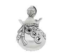 TYMONT S925 Argent Sterling Sac Pendentif, Hommes Et Femmes Personnalité Mode Wild Collier Pendentif En Argent Sterling,Argent,Pendant + Chain 55cm