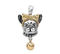 TYMONT S925 Pendentif Chiot Personnalisé En Argent Sterling, Collier Pendentif Hip Hop En Argent Sterling Pour Hommes Et Femmes,Argent,Pendant + Chain 55cm
