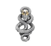 TYMONT S925 Pendentif En Argent Sterling Dragon Serpent Enroulé, Collier Pendentif En Argent Sterling À La Mode Vintage Et Polyvalent,Argent,Pendant + Chain 55cm