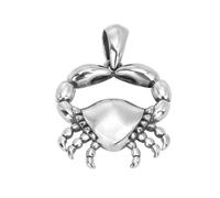 TYMONT S925 Pendentif Petit Crabe En Argent Sterling, Collier Pendentif En Argent Sterling Personnalisé Pour Hommes Et Femmes,Argent,Single Pendant