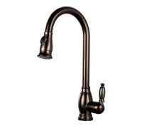 TYMYW Antique Robinet de Cuisine avec Douchette Extractible Mitigeur Pivotant À 360° Robinet Evier avec 2 Douchette Modes