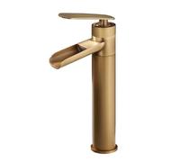 TYMYW Mitigeur Haut Salle de Bain pour Vasque À Poser Cascade Antique Pivotant À 360° Robinet Lavabo Poignée Unique Trou Unique