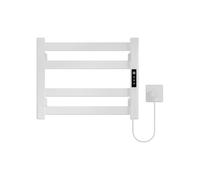 TYMYW Radiateur Sèche-Serviettes Électrique avec Thermostat Porte Serviette Chauffant Salle de Bain Mural Étanche Ipx4,Blanc