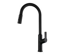 TYMYW Robinet Cuisine avec Douchette Extensible Mitigeur avec 3 Douchette Modes Robinet D'Évier Pivotant À 360°,Noir
