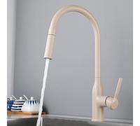 TYMYW Robinet Cuisine avec Douchette Extractible 2 Modes de Douchette Rotatif À 360° Robinet Mitigeur Cuisine,Couleur D'Avoine