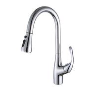 TYMYW Robinet Cuisine avec Douchette Extractible À Double Mode Robine Mitigeur Cuisine Pivotant À 360° Monotrou,Chromé