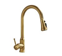 TYMYW Robinet Cuisine avec Douchette Extractible Antique Pivotant À 360° Robinet Mitigeur Cuisine avec 3 Douchette Modes