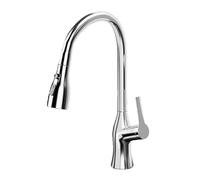 TYMYW Robinet Cuisine avec Douchette Extractible et 3 Modes Pivotant À 360° Robinet Cuisine Extractible Monotrou Laiton,Chromé