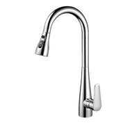 TYMYW Robinet Cuisine avec Douchette Extractible Pivotant À 360° Robinet Mitigeur Cuisine avec Douche 3 Modes Laiton Chromé