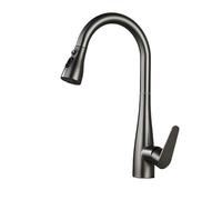 TYMYW Robinet Cuisine Douchette Extractible avec 3 Douchette Modes Pivotant À 360° Robinet Mitigeur Cuisine,Gris Brossé