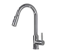 TYMYW Robinet Cuisine Douchette Extractible avec 3 Douchette Modes Robinet Mitigeur Cuisine Pivotant À 360°,Argent Chromé