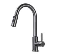 TYMYW Robinet Cuisine Douchette Extractible avec 3 Douchette Modes Robinet Mitigeur Cuisine Pivotant À 360°,Gris Brossé