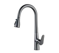 TYMYW Robinet Cuisine Douchette Extractible Pivotant À 360° Robinet Mitigeur Cuisine avec 3 Douchette Modes,Gris Brossé