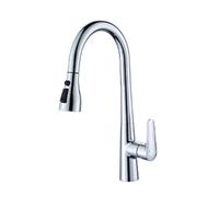TYMYW Robinet Cuisine Douchette Extractible Pivotant À 360° Robinet Mitigeur Cuisine avec 3 Douchette Modes,Argent Chromé