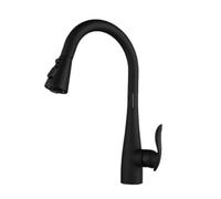 TYMYW Robinet Cuisine Douchette Extractible Pivotant À 360° Robinet Mitigeur d'évier avec 3 Douchette Modes Laiton,Noir