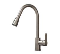 TYMYW Robinet Cuisine Extractible 60 Cm avec Douchette 3 Modes Robinet Mitigeur Cuisine Laiton Pivotant À 360° Monotrou,Gris