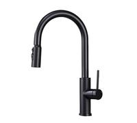 TYMYW Robinet Cuisine Extractible avec 3 Douchette Modes Robinet Mitigeur Cuisine Pivotant À 360° Trou Unique,Noir