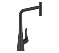 TYMYW Robinet Cuisine Laiton avec Douchette,Mitigeur Evier Extractible 2 Modes Pivotant À 360° Monocommande Monotrou,Noir