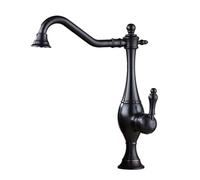 TYMYW Robinet Cuisine Laiton Pivotant À 360 ° À Poignée Unique Mitigeur Evier Robinet Monotrou Cuisine Antique,Rétro Noir