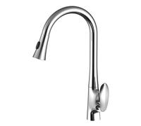 TYMYW Robinet Cuisine Mitigeur avec Douchette 2 Modes Rotatif À 360° Robinet de Cuisine Extractible Poignée Unique Laiton,Chromé