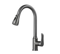 TYMYW Robinet Cuisine Mitigeur avec Douchette Extractible avec 3 Douchette Modes Robinets D'Évier Pivotant À 360° Gris