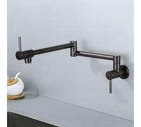 TYMYW Robinet Cuisine Mural Eau Froide À Double Poignée Robinet de Remplissage de Casserole Pliable Bras Pivotant À Double Joint