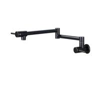 TYMYW Robinet Cuisine Mural Pliable Avec Double Bras Oscillant Eau Froide Robinet de Remplissage de Casserole,Noir Antique