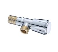 TYMYW Robinet D'Arret de Régulation en Laiton 1/2 Pouces Robinet D'Arret Mural Vanne D'Angle Chaud et Froid,Chromé,Un