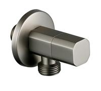 TYMYW Robinet D'Arret de Régulation Mural en Laiton Vanne D'Angle 1/2 avec Noyau en Céramique pour Salle de Bain,Cuisine,Gris