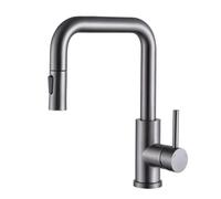 TYMYW Robinet de Cuisine avec Douchette Extractible À Double Mode Mitigeur Évier Pivotant À 360° de Trou Unique,Gris