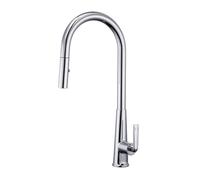 TYMYW Robinet de Cuisine avec Douchette Extractible À Double Mode Monotrou Pivotant À 360° Robinet Mitigeur Cuisine,Chromé