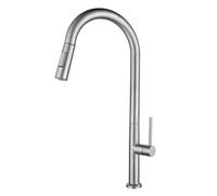 TYMYW Robinet de Cuisine avec Douchette Extractible À Double Mode Pivotant À 360° Robinet Mitigeur Cuisine Monotrou,Brossé
