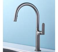 TYMYW Robinet de Cuisine avec Douchette Extractible À Poignée Unique Rotatif À 360° Mitigeur Cuisine avec Douchette 2 Modes,Gris