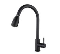 TYMYW Robinet de Cuisine avec Douchette Extractible Noir 2 Modes de Pulvérisation Pivotant À 360° Robinet Mitigeur Cuisine
