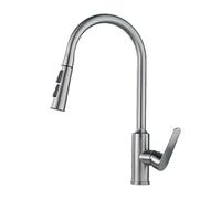 TYMYW Robinet de Cuisine avec Douchette Extractible Pivotant À 360° Robinet D'Évier Mitigeur avec 3 Douchette Modes Gris