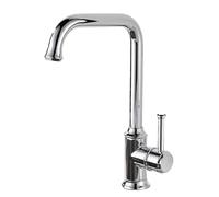 TYMYW Robinet de Cuisine en Laiton Antique Mitigeur Robinet Cuisine Retro Pivotant À 360 À Poignée Unique Monotrou,Chromé