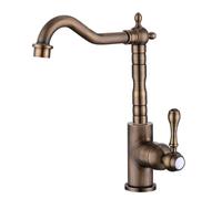 TYMYW Robinet de Cuisine en Laiton Antique Pivotant À 360 À Poignée Unique Robinet Mitigeur Cuisine Trou Unique