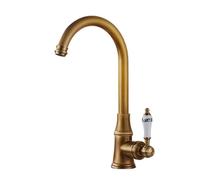 TYMYW Robinet de Cuisine en Laiton Antique Pivotant À 360° Robinet Mitigeur Cuisine Poignée Unique Monotrou