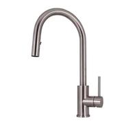 TYMYW Robinet de Cuisine Extractible Poignée Unique Rotatif À 360° Robinet Cuisine Mitigeur avec Douchette 2 Modes,Brossé