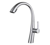 TYMYW Robinet de Cuisine Mitigeur pour Evier avec Douchette 2 Modes Robinet de Cuisine Extractible Rotatif À 360° Trou Unique,Chromé