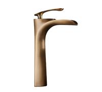 TYMYW Robinet Lavabo Cascade Haut Poignée Unique Robinet Mitigeur Lavabo Laiton Antique Trou Unique pour Vasque À Poser