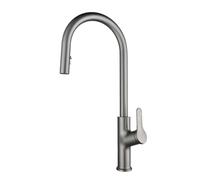 TYMYW Robinet Mitigeur Cuisine avec Douchette Extractible À Double Mode Robinet Evier Pivotant À 360° Monotrou,Gris