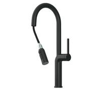 TYMYW Robinet Mitigeur Cuisine avec Douchette Extractible avec 3 Modes Pivotant À 360° Robinet Cuisine Extractible Monotrou,Noir