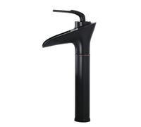 TYMYW Robinet Mitigeur Haut Salle de Bain Cascade pour Vasque À Poser Poignée Unique Robinet Lavabo Monotrou,Noir Antique