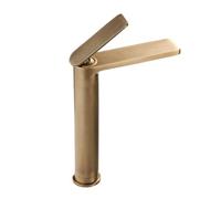 TYMYW Robinet Salle de Bain Laiton Antique Haut Poignée Unique Robinet Mitigeur Lavabo Monotrou Eau Froide Et Chaude