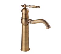 TYMYW Robinet Salle de Bain Laiton Antique Haut Rotatif À 360 ° Robinet Mitigeur Lavabo Haut Poignée Unique Trou Unique