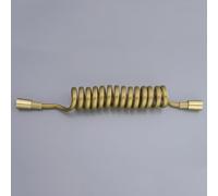 TYMYW Tuyau De Douche Flexible Télescopique Tuyau De Douche Flexible À Ressort pour Bidets,Pulvérisateurs,Douchettes À Main,Or,2M