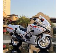 TYNBV Modèle de Collection 1:12 Moto Modèle Alliage Son Et Lumière pour Défilé Patrouille Collection Jouet Cadeau(White)