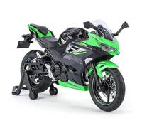 TYNBV Modèle de Collection Collection Son Et Lumière De Course 1:12 pour Kawasaki pour Ninja 400, Modèle Moto Jouet en Métal Moulé sous Pression(Nero)